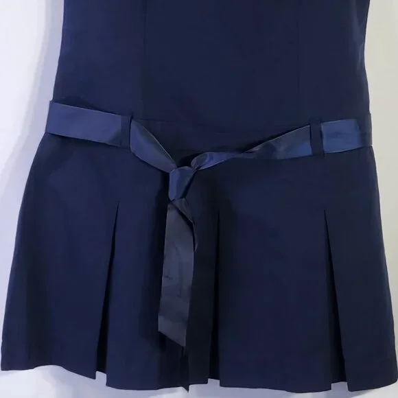 NWT The Children’s Place Navy Blue Jumper Dress w/ Pleated Skirt – Size 14 Plus - Picture 3 of 11